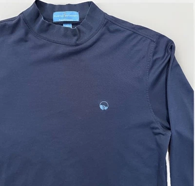 Fairway & Greene Navy Blue Long Sleeve Mock Neck Golf Pullover L Pureformance - Image 1 of 4