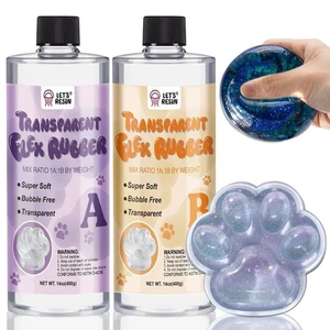 LETS RESIN Transparent Gel Taba Squishy 28oz Super Soft Flex Gummi Zum Selbermachen Handwerk - Bild 1 von 8