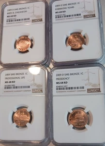 2009-D NGC MS68 SMS LINCOLN COPPER BRONZE CENT Birth Forma Prof President Set - Picture 1 of 10