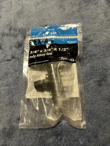 Pex-A Poly Alloy Tee 3/4 X 3/4 X 1/2 “ Apollo Fitting Black  Free Ship 1D - Picture 1 of 4