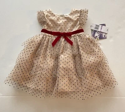 NWT Blueberi Boulevard Baby / Infant Dress Gold - Size 6-9 Months - FREE SHIP - Image 1 of 4