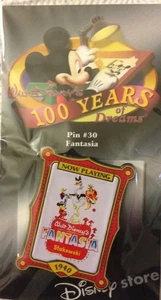 Old LE Disney pin 100 Years of Dreams #30 Fantasia Poster Sorcerer Mickey Mouse - Picture 1 of 1