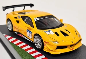 Altaya 1/43 - Ferrari 458 Challenge #1 Yellow Diecast Scale Model Race Car - Picture 1 of 6