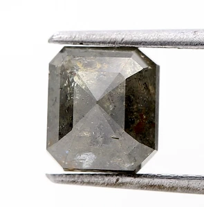 2.80 Ct Natural Grey Diamond Emerald Cut diamond Top Quality I HD VIDEO - Picture 1 of 10