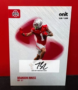 ONIT Brandon Inniss Silver Signature Shimmer S-2 2025 automático #'d/199 OSU casi nuevo - Imagen 1 de 5