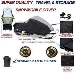 600 Denier Black and Gray trailerable. Super Quality Full-fit Snowmobile Cover fits Arctic CAT F7 Firecat EFI SNO Pro for Model Years 2004-2006
