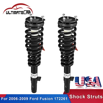 Pair Front Complete Strut Shock Assembly For 2006-2009 Ford Fusion Mercury Milan Foto 1 de 4