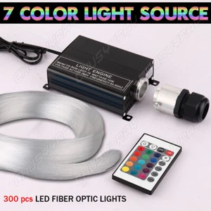 16W Twinkle RGBW Fiber Optic Star Ceiling Kit LED Meteor Light 300pcs 2m 0.75mm - Picture 1 of 20