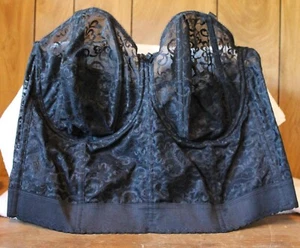 Vintage Strapless Longline Lace Bra by goddess 48dd - Picture 1 of 3
