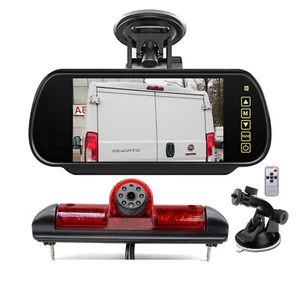 7" Monitor & Rear Brake Light Reversing Camera Kit For Fiat Ducato Citroen Relay - Picture 1 of 12