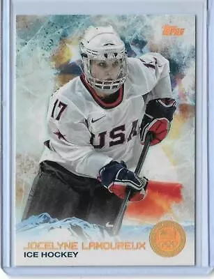 RARE 2014 TOPPS OLYMPIC JOYCELYN LAMOUREUX "RAINBOW" PARALLEL CARD 53 ICE HOCKEY - Image 1 of 2