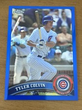 2011 Topps Chrome Blue Refractors #131 Tyler Colvin #'d 66/99 CUBS