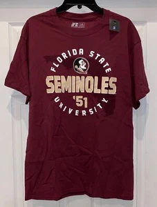 RUSSELL Florida State University Seminoles Garnet Gold '51 T Shirt NEW Mens L - Picture 1 of 3