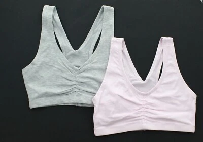 Sujetador deportivo Hanes cómodo ajuste flexible para mujer sin cables, sin costuras, paquete de 2 H570 Foto 1 de 4