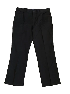 Pantalones de tiro alto para mujer Chaps talla 16 (38x28) negros elásticos delanteros planos Foto 1 de 4