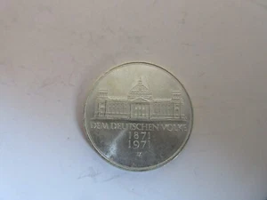 5 DM 100 Jahrestag Reichsgründung , 1971 , Silber Stempelglanz, "G" !!! - Picture 1 of 2