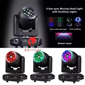 4PCS/RGBW 6X15W Bee Eye DJ Light Laser Stage Moving Head Lights Atmosphere light - Picture 1 of 9