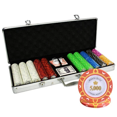 MRC POKER 500pcs 14G MONTE CARLO POKER ROOM POKER CHIPS SET ALUM CASE - Image 1 of 2