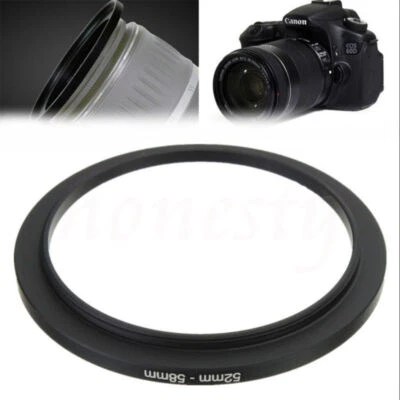 2pcs 52-58mm Step-Up Metal Adapter Filter Ring /52mm Lens to 58mm Accessory - Image 1 of 4