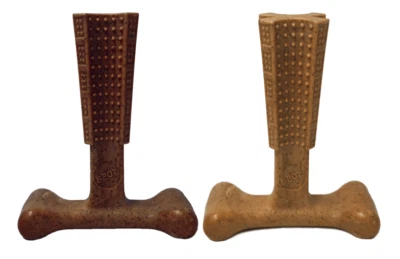 Juguete dental de nailon de bambú resistente para masticar perros de larga duración elige sabor a carne de res o pollo  Foto 1 de 4