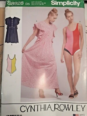 Swimsuit One Piece Caftan Dress 4-12 Simplicity Sewing Pattern S8928 8928 UC - Image 1 of 4