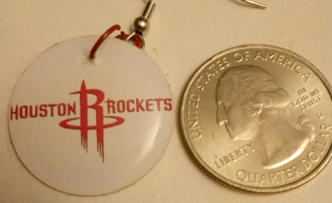 Houston Rockets Handmade Earrings 1 pair YOU PICK Cover