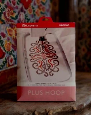 Husqvarna Viking  #1+ Orchidea, Rose, Iris, Scandinavia Embroidery Plus Hoop - Image 1 of 3