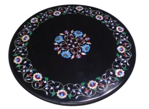 18" Marble Side End Table Top Inlay Handmade Work For Home Decor Gift - Picture 1 of 1