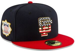 SAN FRANCISCO GIANTS New Era 59FIFTY STAR&STRIPES Baseball Hat Fitted 8 1/8" $40