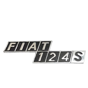 Fregio ORIGINALE stemma scritta sigla modello per  baule posteriore Fiat 124 S - Imagen 1 de 3