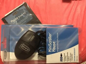 BELKIN MiniScroller Optical Mouse Model F8E841-BLK-CBL - Picture 1 of 1