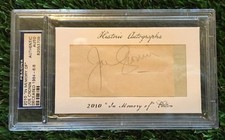 2010 HISTORIC AUTOGRAPHS "IN MEMORY OF" JOE CRONIN AUTO PSA/DNA #6/8