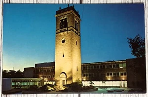 Carillon Tower Night View University Of Wisconsin Madison Wisconsin WI Postcard - Picture 1 of 2