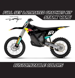 STARK VARG R Bull Black Full Graphics Bike Stickers Kit Wrap Skin Decals Set - Foto 1 di 2