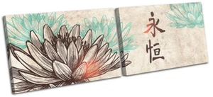 Lotusblume Illustration Religion MULTI LEINWAND WANDBILD Bild Druck - Bild 1 von 1