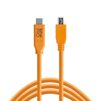 Tether Tools TetherPro USB Type-C Male to 5-Pin Mini-USB 2.0 Type-B Male Cable - Image 1 of 3