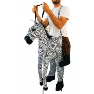 Kostüm Erwachsene Zebra, ausgestopft, Karneval, Fastnacht Faschingskostüm Groß - Bild 1 von 1