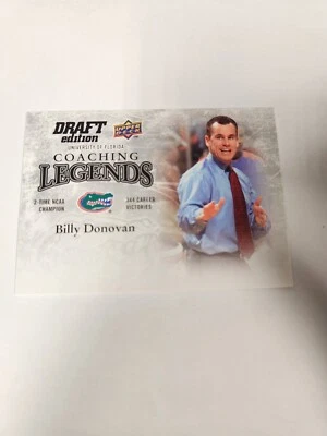 2009-10 Upper Deck Draft Edition Billy Donovan Coaching Legends #CL-BD Florida - Image 1 of 2