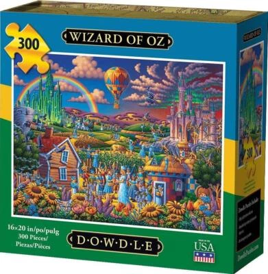 Dowdle Folk Art jigsaw puzzle;  Wizard of Oz by Eric Dowdle;  300 pcs - Image 1 of 2