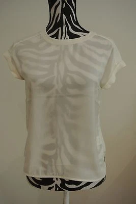 NWT.Girls Vince cream color crew neck short sleeve pullover top;L - Image 1 of 3