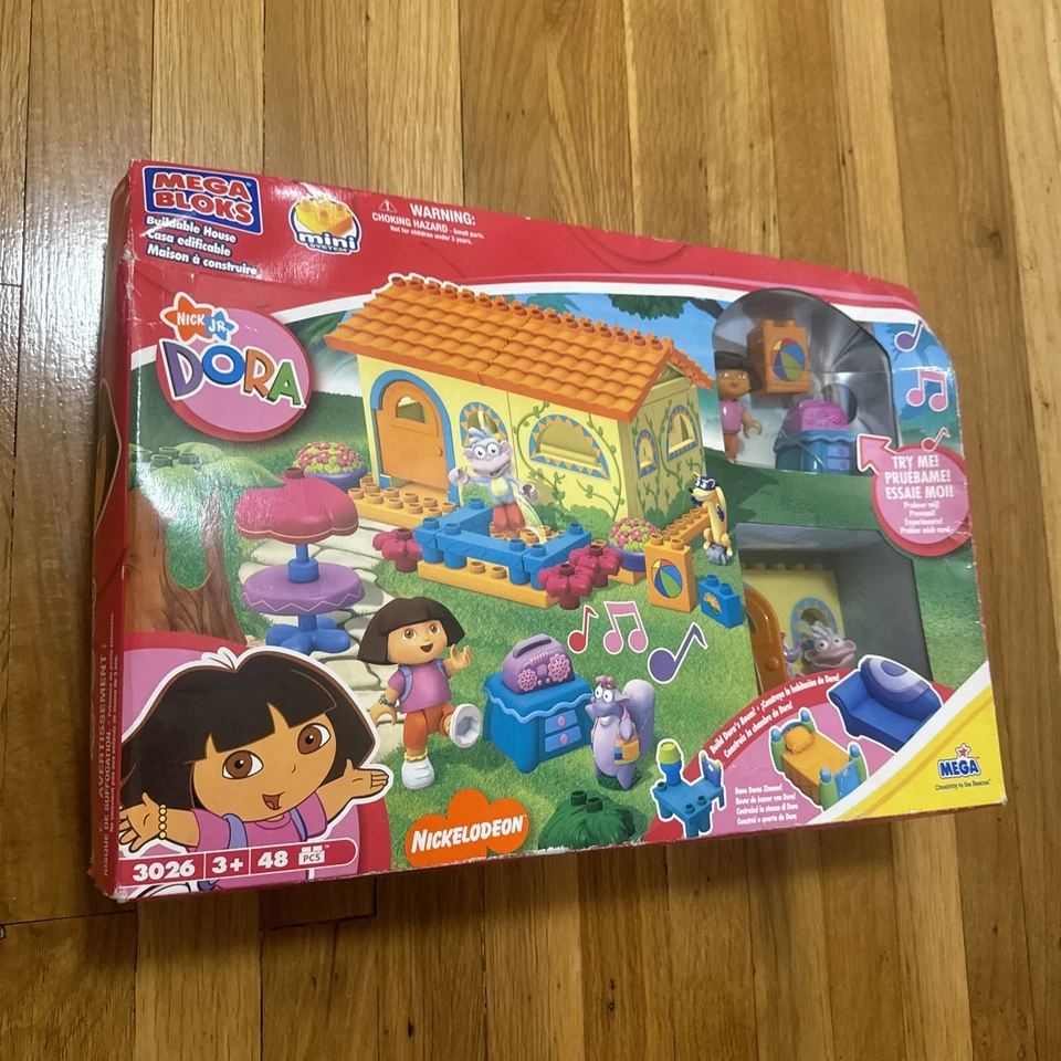 NEW NICK JR  DORA THE EXPLORER MEGA BLOKS BUILDABLE HOUSE #3026 RARE HTF - Image 1 of 4