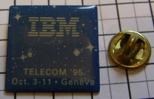 IBM COMPUTER TELECOM SHOW 1995 GENEVA vintage PIN BADGE - Afbeelding 1 van 2