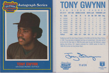 TONY GWYNN; 1990 JUMBO CALIFORNIA SUNFLOWER SEEDS BASEBALL CARD #11/24
