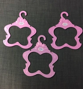 Baby Born 3x Bügel Rosa Pink Kleiderbügel Zapf Puppenschrank Puppenbügel Set 1 - Bild 1 von 3