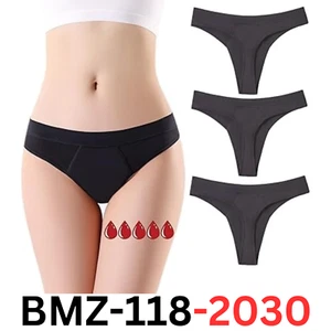 ZVZK Period Underwear Women Leak Proof Heavy Flow Absorben Period Thongs Panty L - Picture 1 of 7