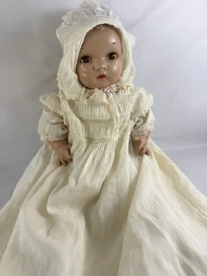 Muñeca Mamá Composición Años 30 De Colección 23 IN Muñeca Bautizo Vestido Bebé Foto 1 de 4