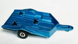 Vintage 1979 Matchbox Superfast Motor-Cycle Blue Trailer Centre Cut Wheels - Picture 1 of 4