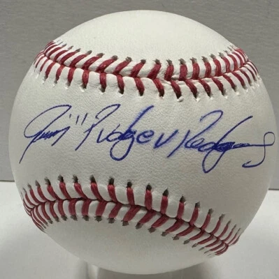 Rangers IVAN RODRIGUEZ Signed Official MLB Baseball #2 AUTO w/ "Pudge"  - JSA - Image 1 of 3