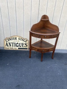 64642    Stenciled Corner Shelf Bookcase Curio Cabinet Etergie - Picture 1 of 10