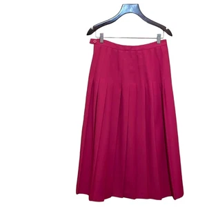Classy Counterparts Red Pleated Skirt. 14 - Picture 1 of 4